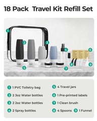 Kit organizador BAGSMART con bolsa transparente para acceso rápido.
