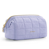 BAGSMART makeup bag wide-open purple enables quick access for on-the-go touch-ups.