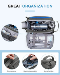 BAGSMART Toiletry Bag back panel lays flat for easy organization