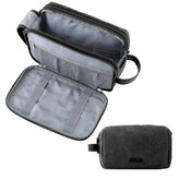 BAGSMART Toiletry Bag black medium top view shows organized compartments for travel.