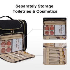BAGSMART Toiletry Bag detachable shoulder strap offers versatile carrying options