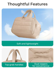 BAGSMART Toiletry Bag dry-wet pocket helps manage damp items while traveling