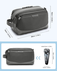BAGSMART Toiletry Bag front pocket separates wet items for quick cleanup