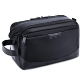 BAGSMART toiletry bag front view with upright bottles for travel organization