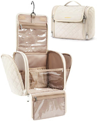 BAGSMART Toiletry Bag hanging hook view for easy, on-the-go organization.