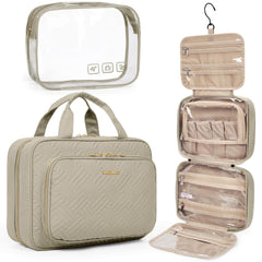 BagSmart toiletry bag hanging hook showing versatile 360-degree access for easy use