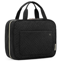 BAGSMART toiletry bag with hanging hook keeps cosmetics accessible during travel.