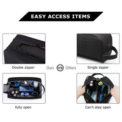 BAGSMART front waterproof pocket in black differentiates wet items for easy organization.