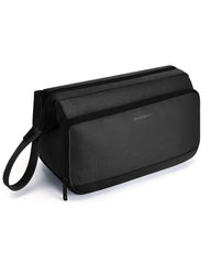 BagSmart Toiletry Bag for Men front view showing spacious interior for travel essentials.