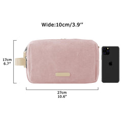 BAGSMART Toiletry Bag pink open pocket enables quick packing and access.