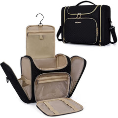 BAGSMART Toiletry Bag water resistant material close up for secure travel cosmetics