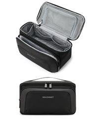 BAGSMART Toiletry Bag wide opening enables easy access for organized packing on the go.