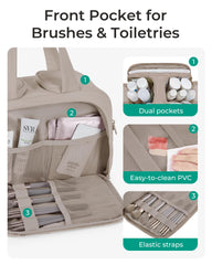 BAGSMART Dry-and-wet separation keeps items organized and easy to clean