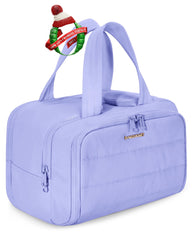 BAGSMART travel toiletry bag with full opening for quick, organized access to essentials.
