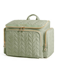 BAGSMART travel toiletry bag green front view shows easy-access design for quick packing
