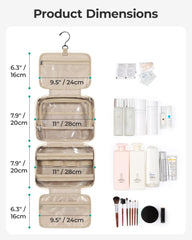 BAGSMART travel toiletry bag large capacity demonstrates organized space for cosmetics and essentials