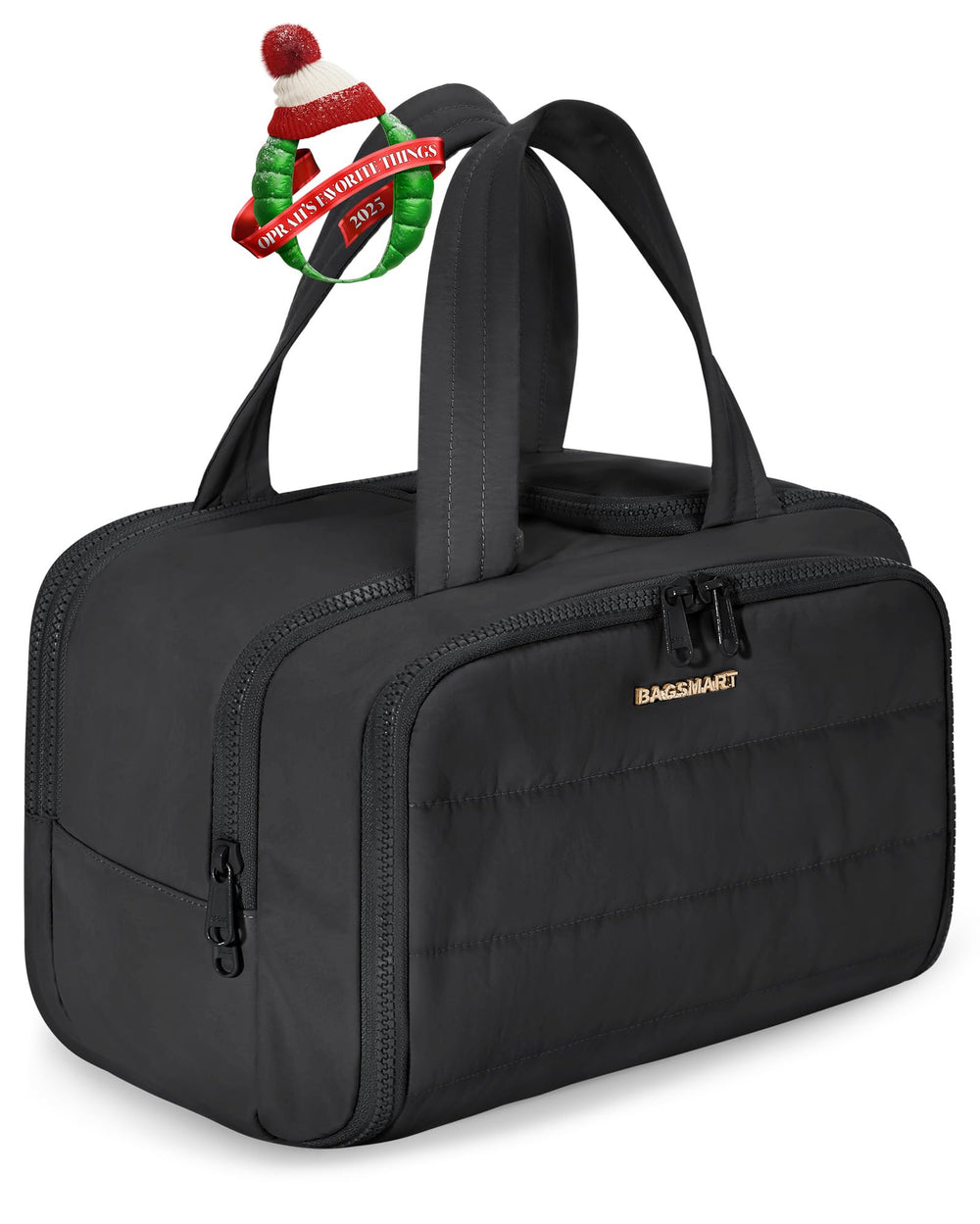 BAGSMART travel toiletry bag with large capacity keeps essentials organized on the go.