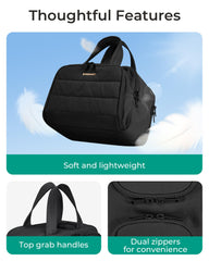 BAGSMART travel toiletry bag Taslan fabric close-up, soft and luxurious.