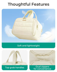 BAGSMART Travel Toiletry Bag upright-compartment highlights leak-free storage on the go