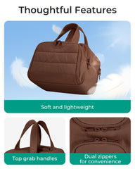 BAGSMART wide-open travel bag enabling easy access and upright bottle organization