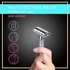BAILI butterfly-open-razor close-up highlights precision and smooth balance for better control.