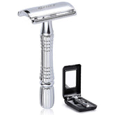 BAILI Classic razor body with chrome finish ready for precise shaving
