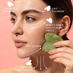 BAIMEI gua sha tool detail displaying ergonomic sculpting edge