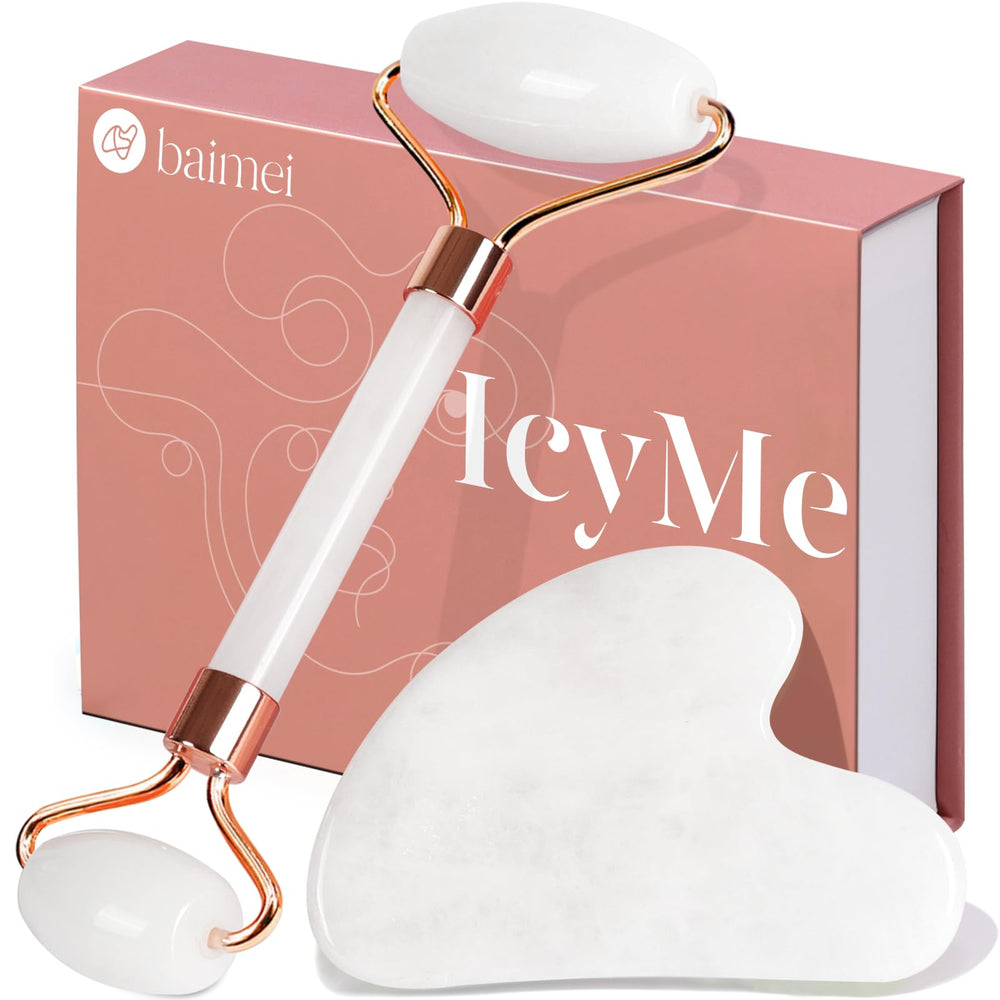 BAIMEI IcyMe Jade Roller close-up for cooling facial massage