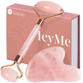 BAIMEI IcyMe rose quartz roller for cooling facial massage and puffiness relief
