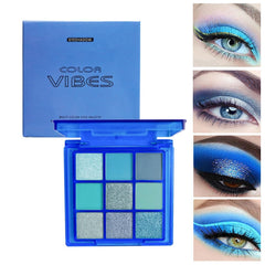 BAISEN DIARY blue shades swatches show rich pigment for long-lasting color payoff