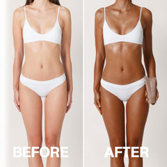 BALI BODY Instant Tan Cream application swatch reveals instant bronzed tone