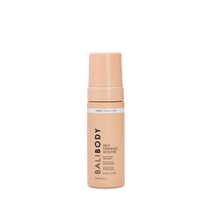 Bali Body Self Tanner Mousse Dark bottle shows compact packaging for easy at-home tanning.