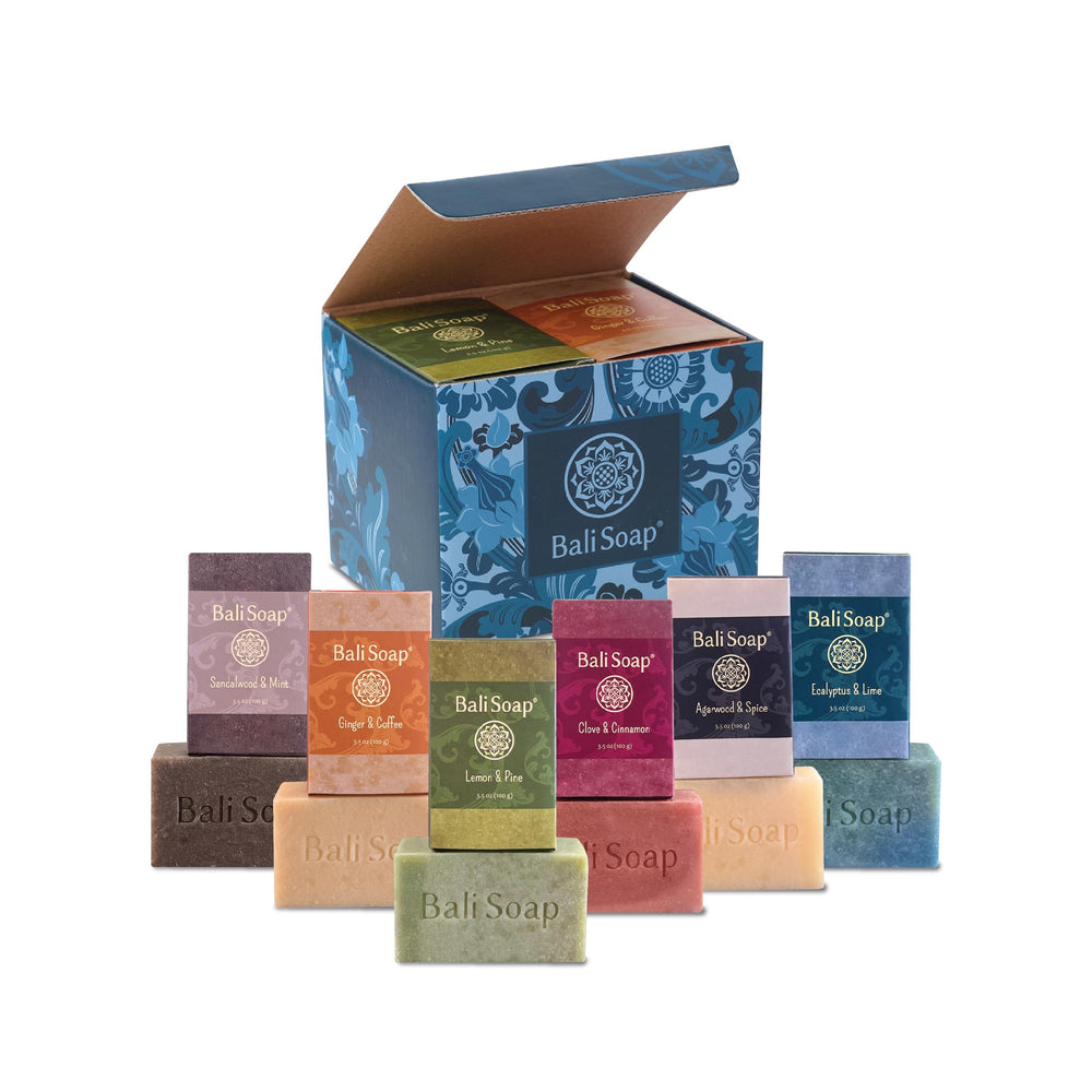 Bali Soap Masculine Collection box front, ideal gift for holidays.