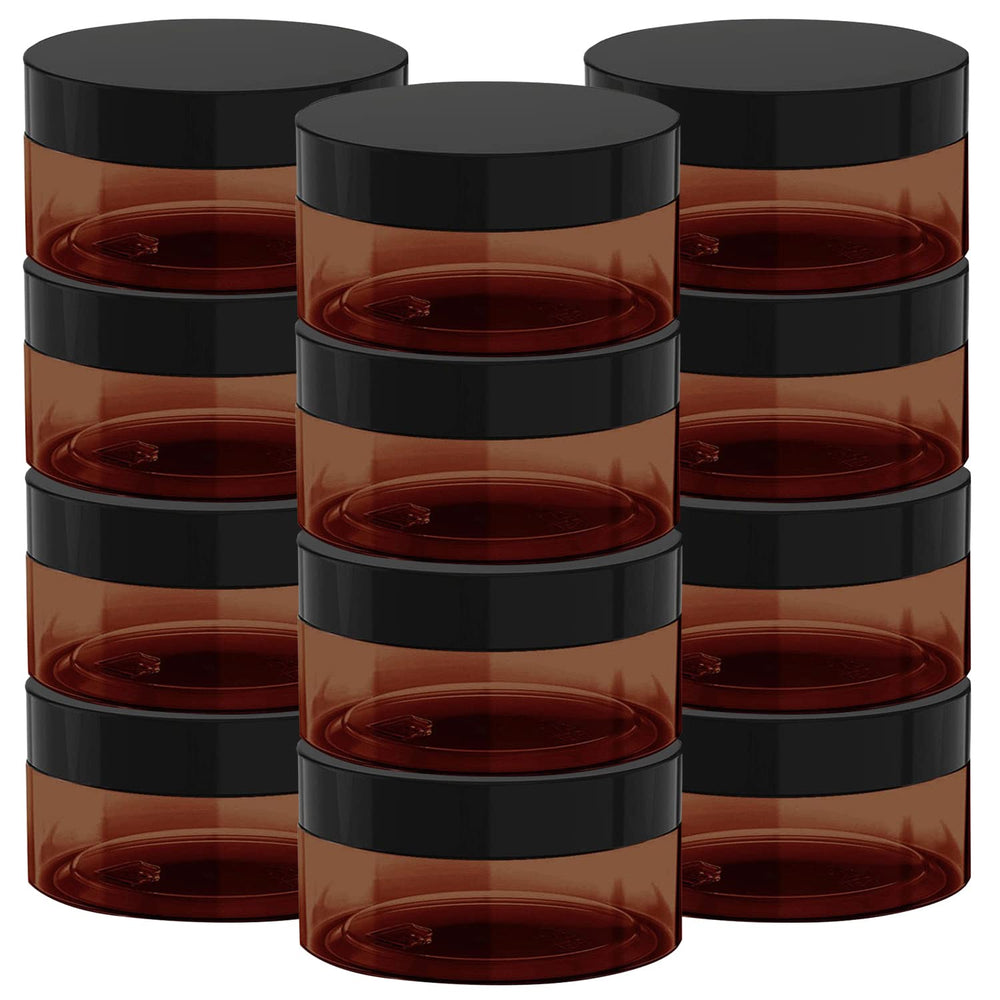 BallHull amber 8oz jar with black lid shows leak-proof seal for creams