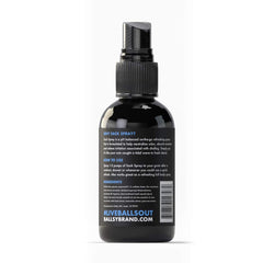 Ballsy Body & Groin Spray showcases soothing ingredients like aloe and tea tree for skin comfort.