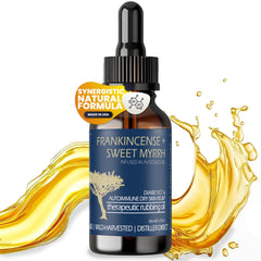BALM OF GILEAD Neuropathy Oil bottle pour shows easy, quick application for dry skin nourishment.