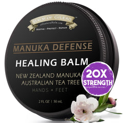 BALM OF GILEAD Tea Tree Balm 2oz bottle for soothing itchy feet.