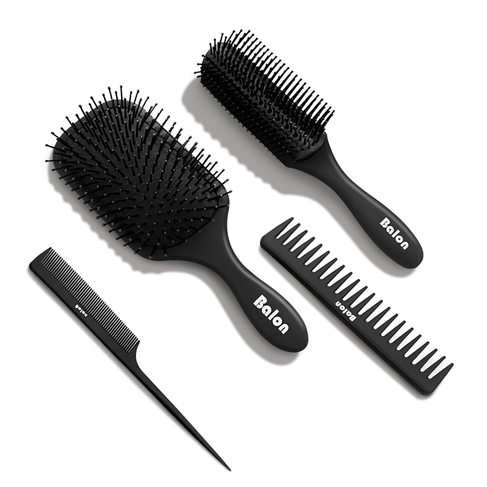 BALON paddle brush for detangling and shine on wet or dry hair