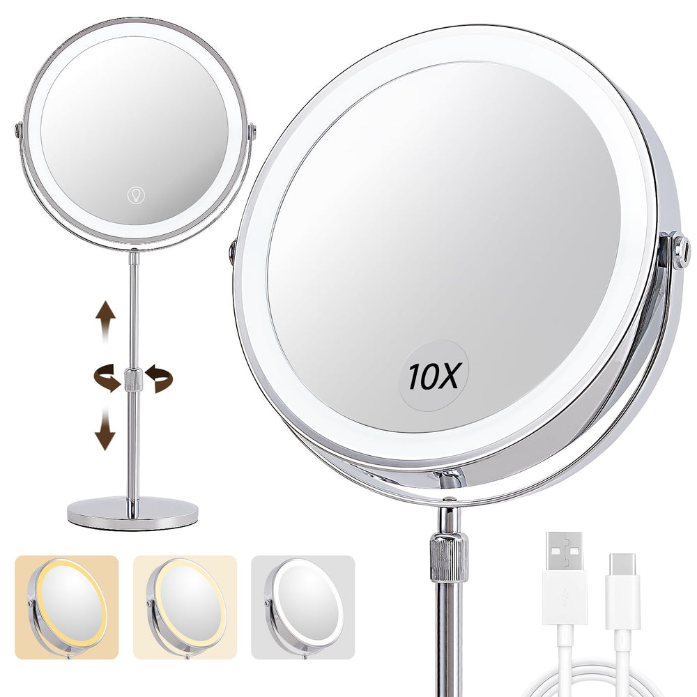 BALUXCA 9-inch mirror front view for clear daily makeup reflections