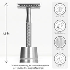 Bambaw safety razor blades stainless steel pack highlights corrosion resistance and longevity.