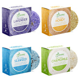 BAMBOEARTH lavender shampoo bar image highlights gentle cleansing and zero-waste routine.