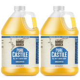 Bamboo and Birch Pure Castile Soap Unscented bottle shows gentle, all-purpose cleansing.