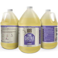 Bamboo and Birch Pure Castile Soap Liquid unscented packaging context for versatile cleaning