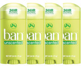 Ban Invisible Solid Deodorant packaging shows compact travel-ready protection for daily use