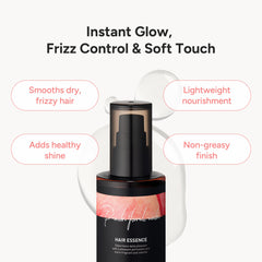 BANANAL anti-frizz look image demonstrates smoother, fuller-looking strands with a clean scent