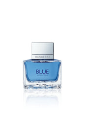 Banderas Blue Seduction spray action highlights easy application for daytime confidence.