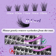 B&Qaugen lash clusters length-10mm demonstrates subtle volume for everyday wear.