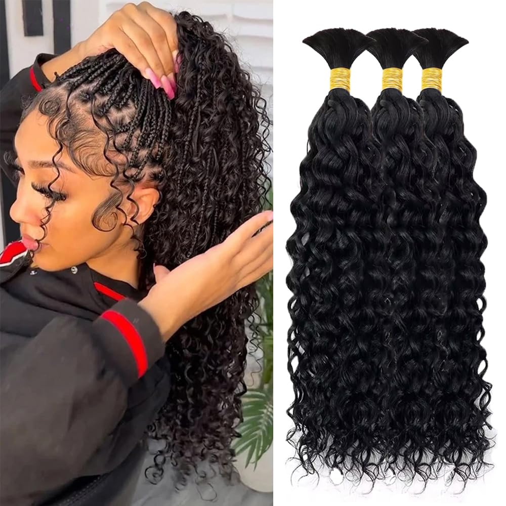 Bangxunk bulk braiding hair in 3 bundles for full-head volume and flexibility.