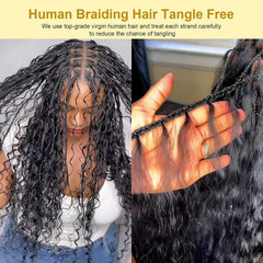 Bangxunk no-weft braiding hair design enables seamless styling options.