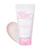 BANILA CO Clean It Zero Foam Cleanser packaging close-up showcasing hydrating cleansing for all skin types.